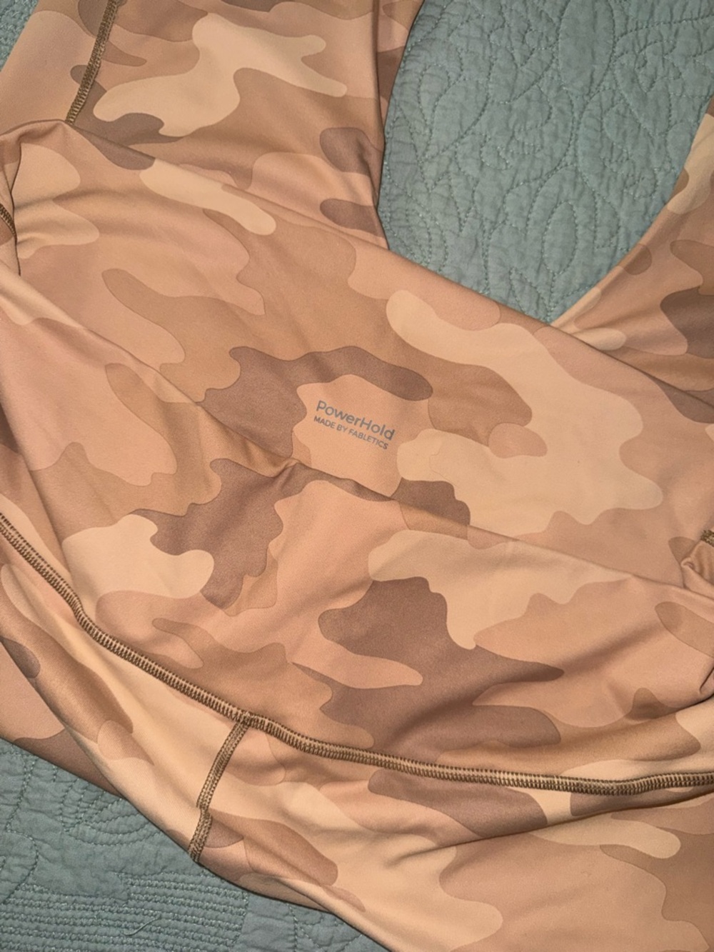 Fabletics Beige Camo High-Waist Leggings - Picture 5 of 5